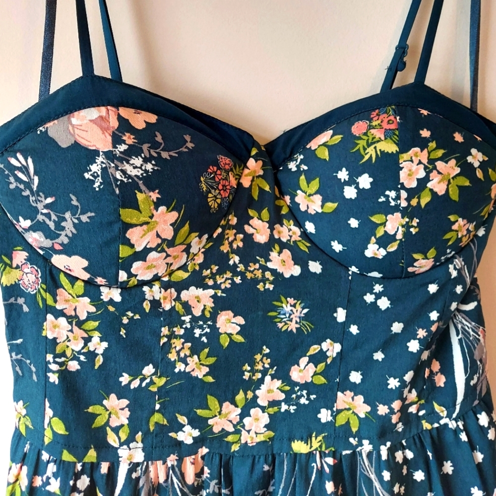 BAND OF GYPSIES🌺 Jumpsuit, bustier spaghetti straps, wide-leg pants